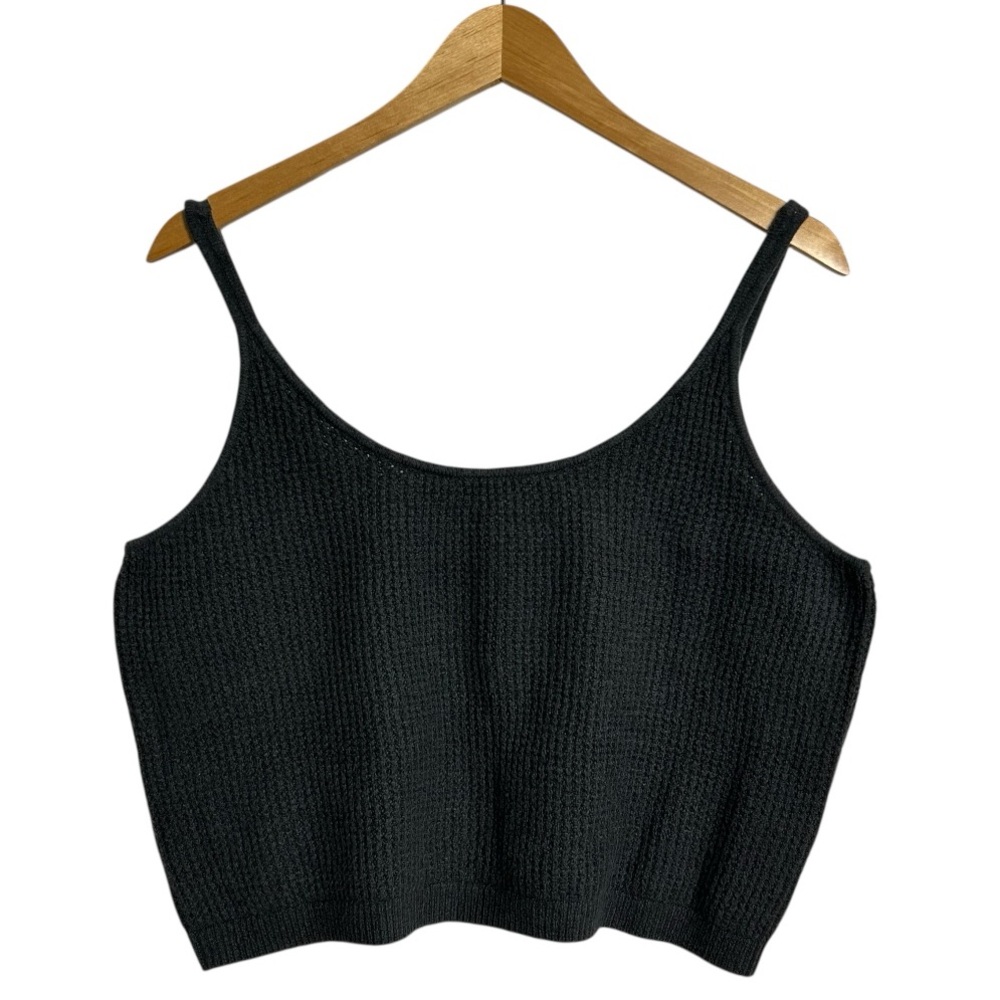 Old Navy | Cotton Blend Gray Cropped Knit Sweater Tank Top - Size XL